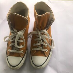 Golden Mustard Yellow Converse High Tops